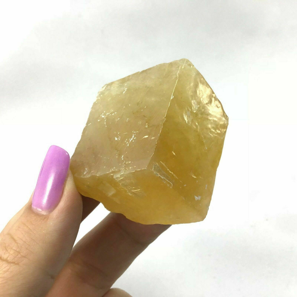 MeldedMind Rough Honey Amber Calcite Specimen 1.37in Natural Crystal 180724