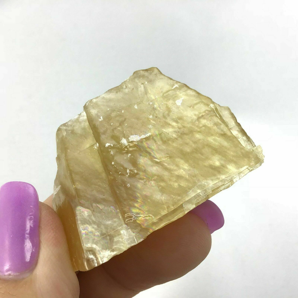 MeldedMind Rough Honey Amber Calcite Specimen 1.74in Natural Crystal 180715