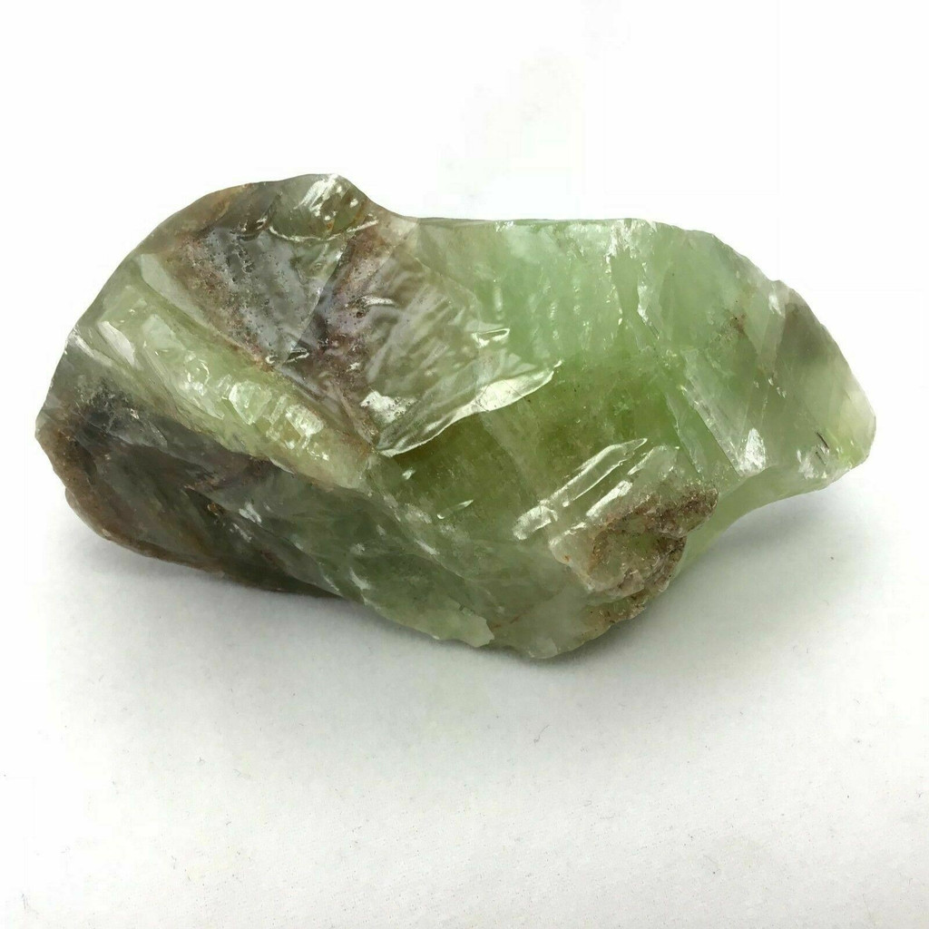 MeldedMind Rough Green Calcite Specimen 4.23in Natural Green Crystal 180782