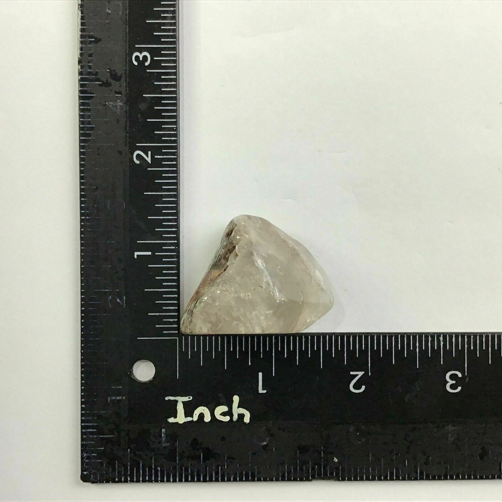 Amphibole Quartz Crystal Specimen 180604 33mm Polished Large Palm Stone Crystal