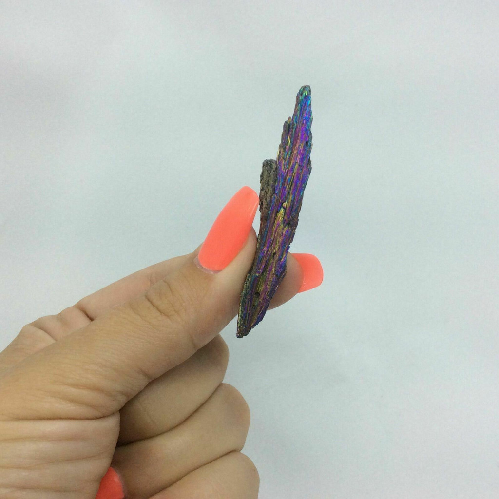 Titanium Plated Kyanite Blade Specimen 180405 63mm Stone of Protection