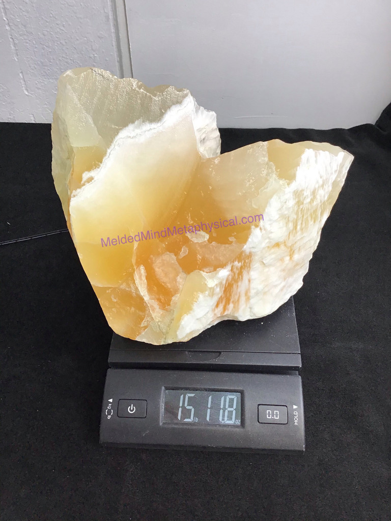 MeldedMind XL All natural orange calcite specimen 1905-275, energy crystals, ora