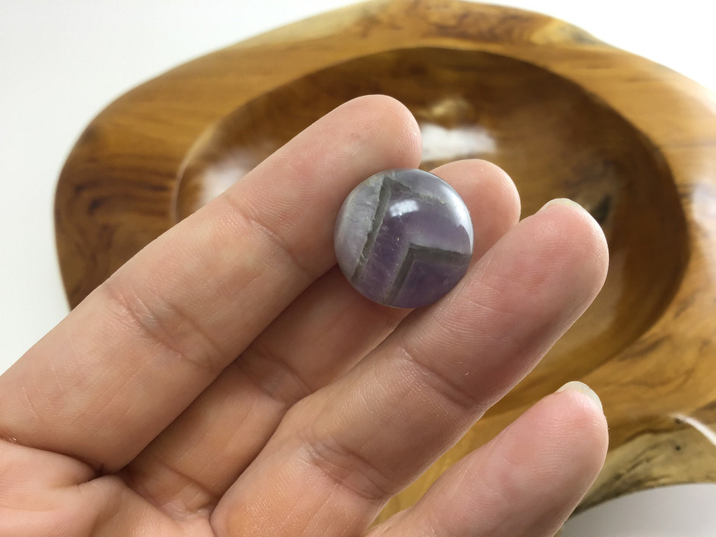 Mini Chevron Amethyst Crystal Spheres in 2 sizes 16-19 mm Purple White Violet