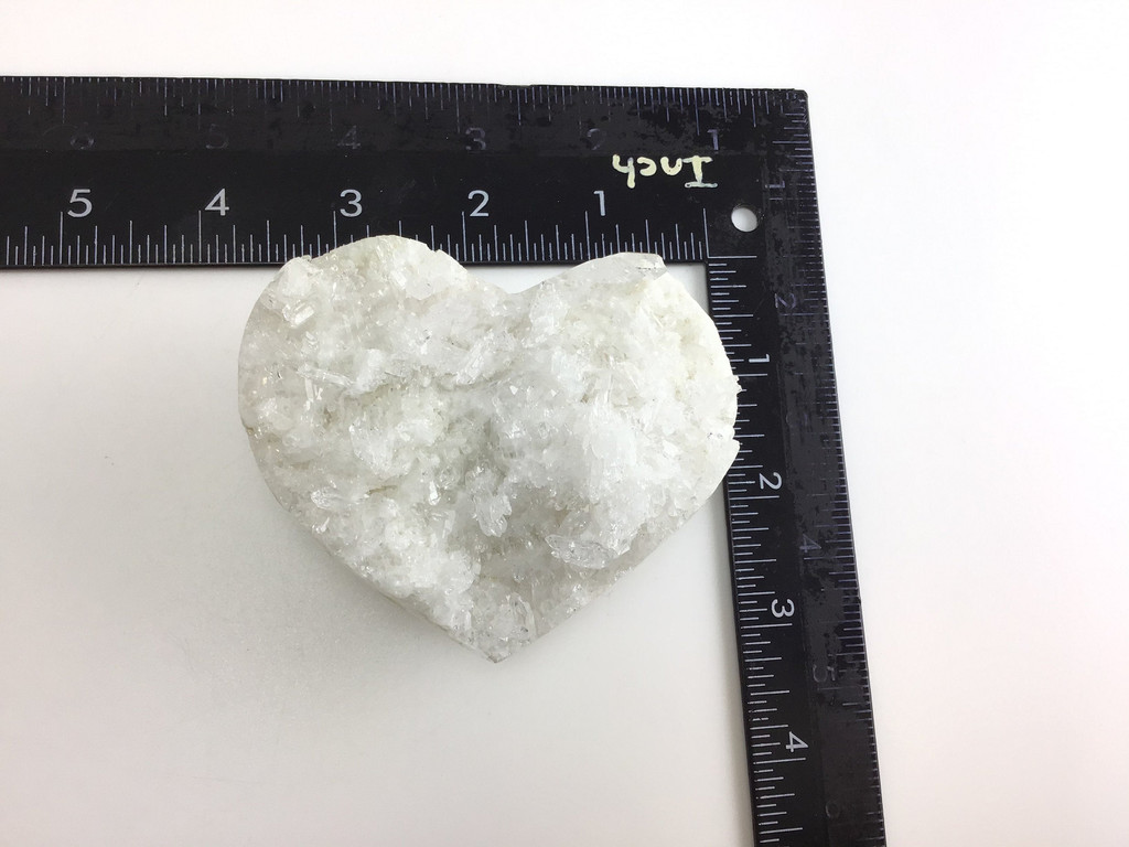 Clear Quartz Crystal Cluster Geode Heart Brazil Display Decor Healing Energy
