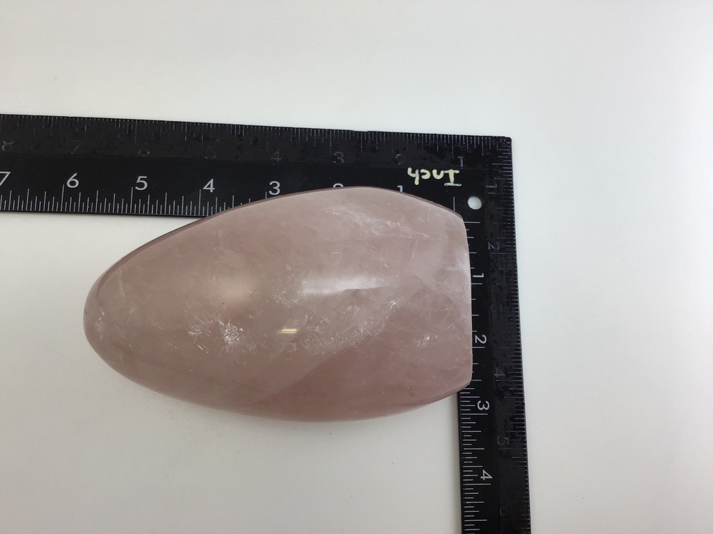 MeldedMind Rose Quartz Free form Display Piece, 5in, crystal healing love stone