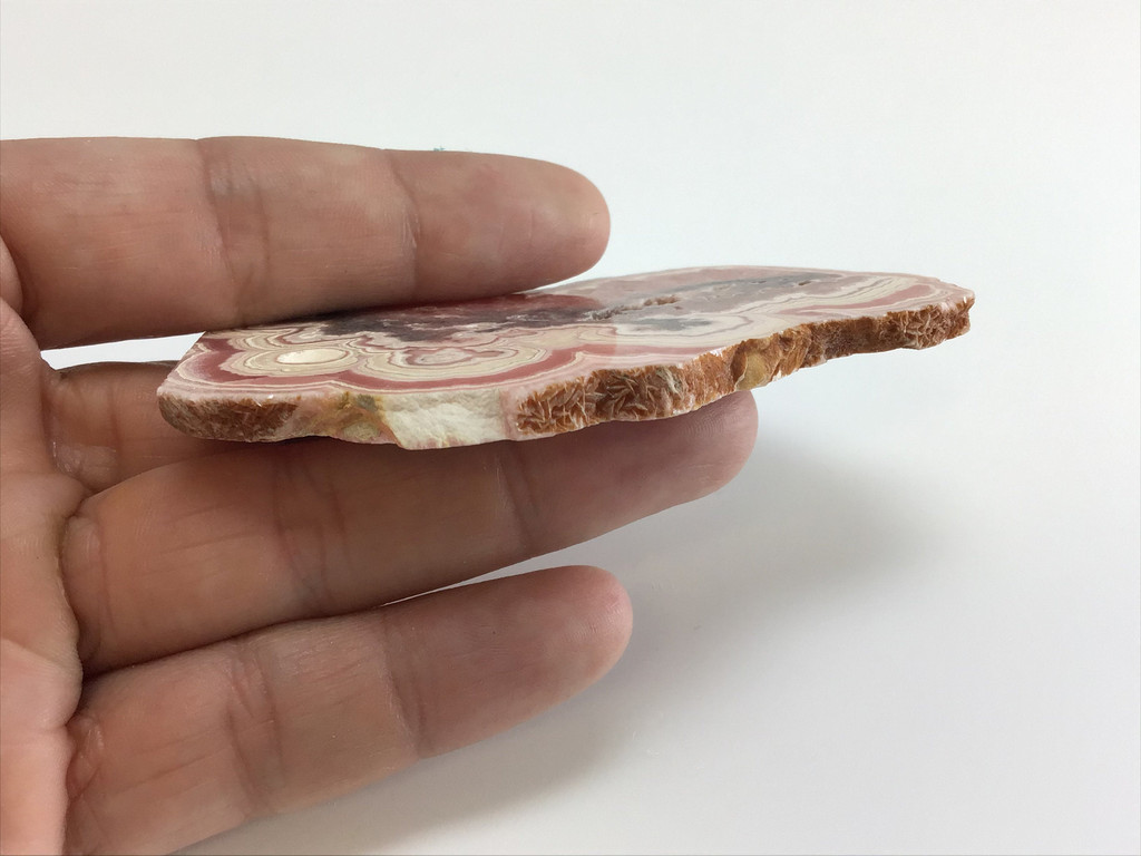 Polished Rhodochrosite Slice Slab Pink Crystal Specimen Display Decor Artist Sup