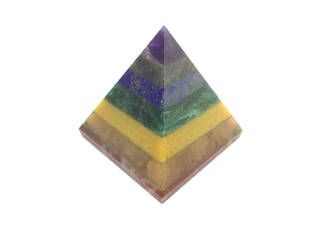 ONE Bonded Point Chakra Stone Pyramid 2 inch Metaphysical Crystal