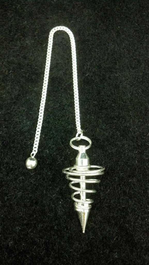 Silver Plated Vortex Pendulum-Metaphysical Crystal Healing Reiki