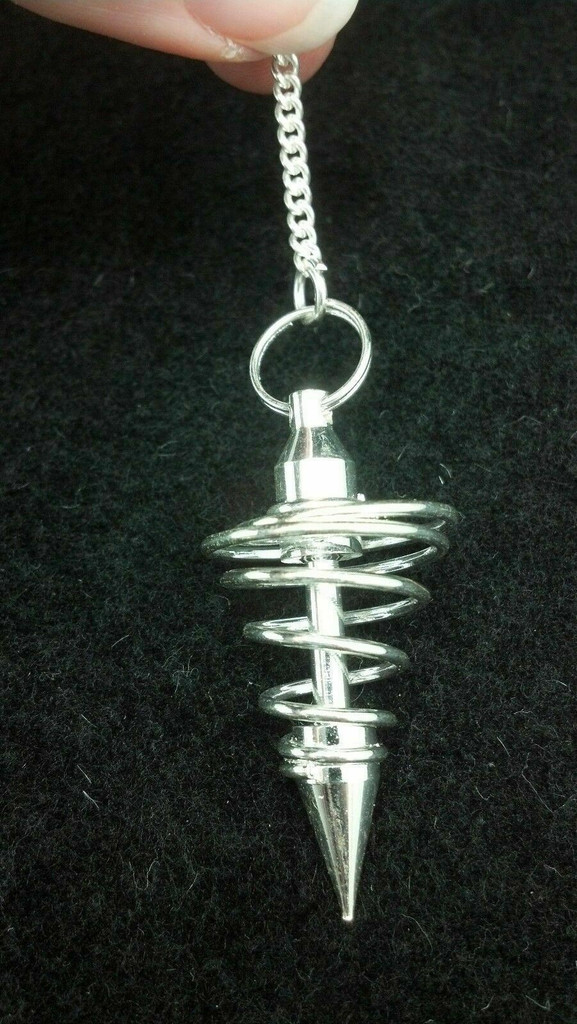 Silver Plated Vortex Pendulum-Metaphysical Crystal Healing Reiki