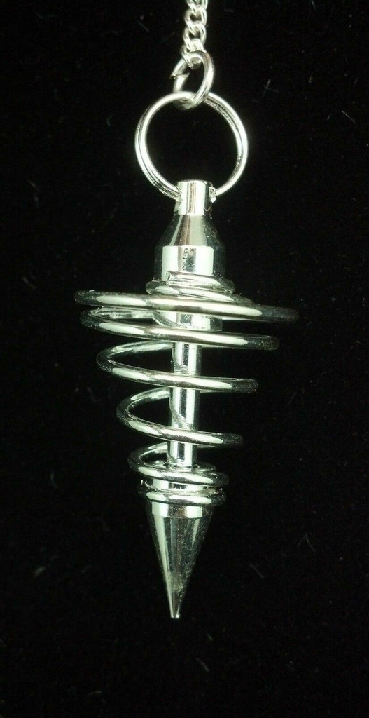 Silver Plated Vortex Pendulum-Metaphysical Crystal Healing Reiki