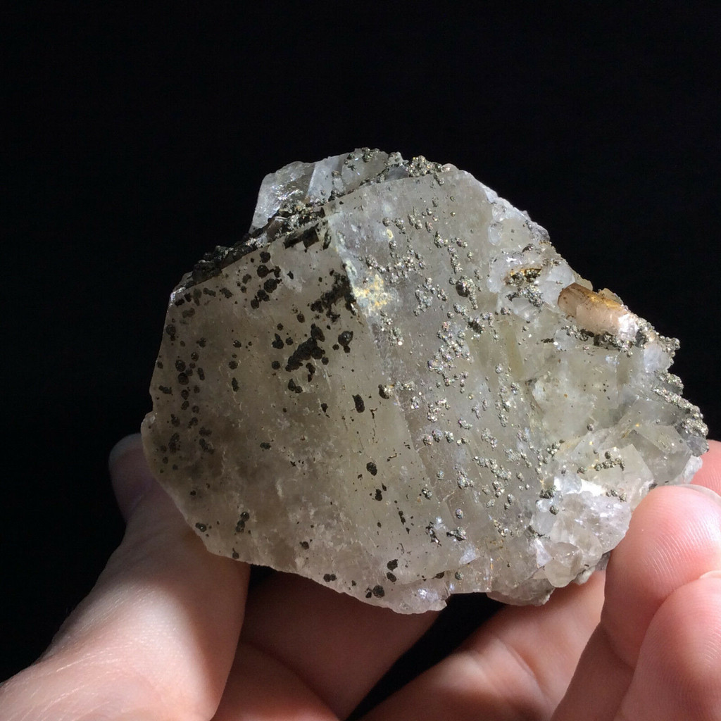 Rough Natural Fluorite Pyrite Quartz Specimen 9.9oz 1604 Metaphysical