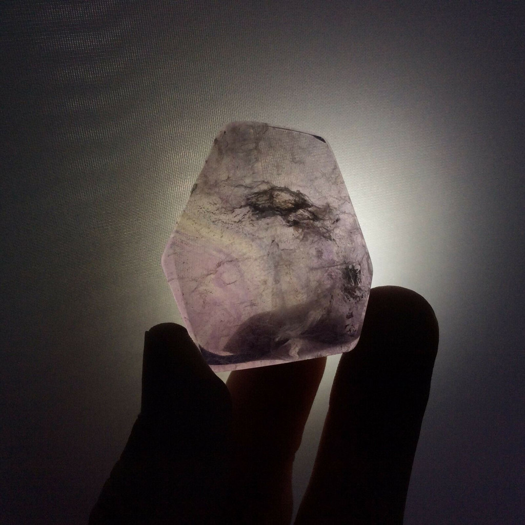 MeldedMind Polished Fluorite Specimen 1.69in Natural Purple Crystal 171151