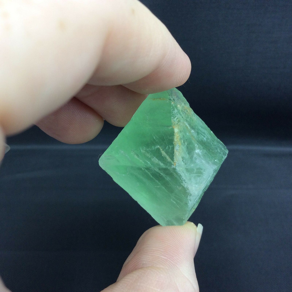 Rough Green Fluorite Cleavage Octahedron 32mm #15 Fluorspar Crystal Specimen