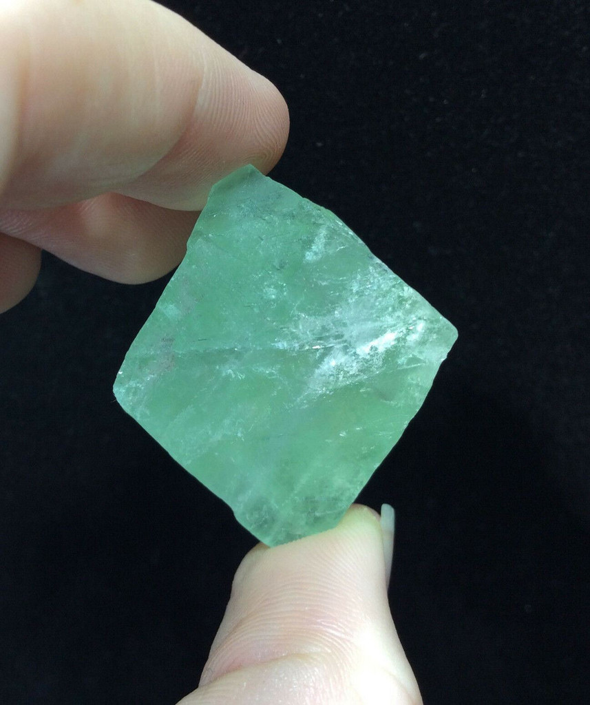 Rough Green Fluorite Cleavage Octahedron 36mm #12 Fluorspar Crystal Specimen