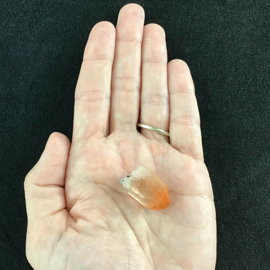 Natural Tangerine Hematite Quartz Crystal 180903-26mm  Minas Gerais Brazil