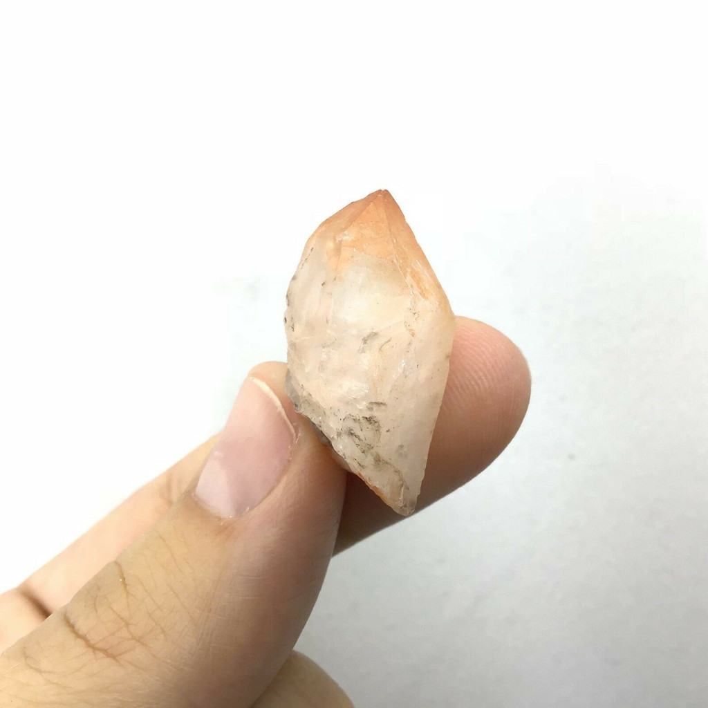 Natural Tangerine Hematite Quartz Crystal 180901-28mm  Minas Gerais Brazil