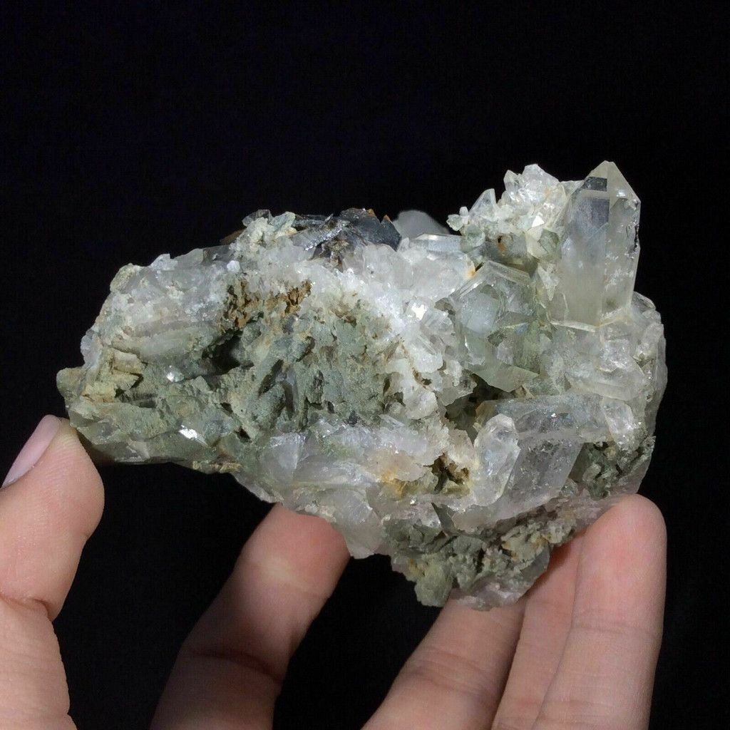 MeldedMind VERY FRAGILE Brookite & Quartz Specimen 3.38in Natural Crystal 180121