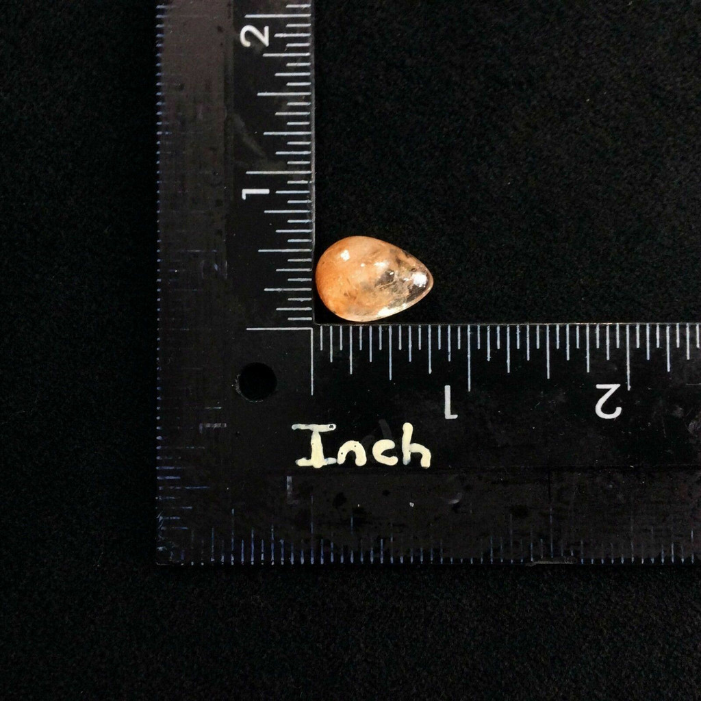 Small Sunstone Cabochon 19mm 171006 Orange Pear Gemstone Jewelry 