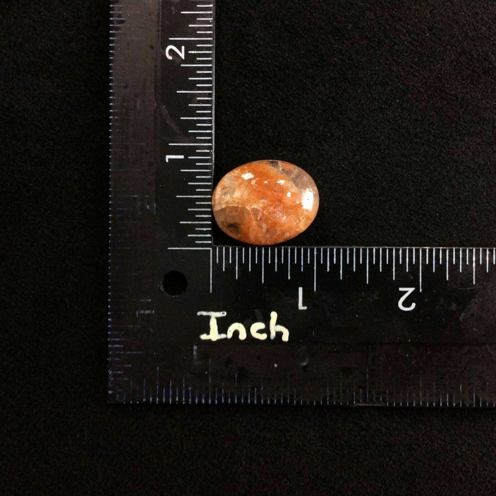 Small Sunstone Cabochon 25mm 171001 Orange Oval Gemstone Jewelry 