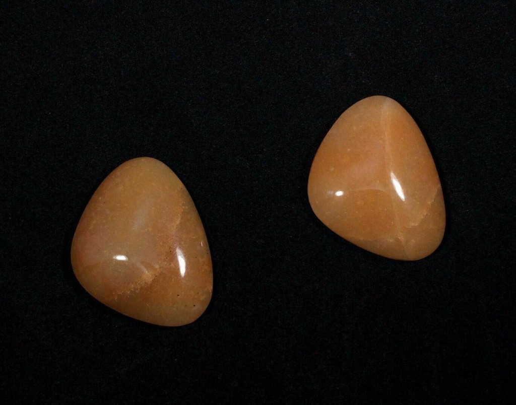 Triangular Polished Agate Cabochon Earring Pair Artist Supply Jewelry