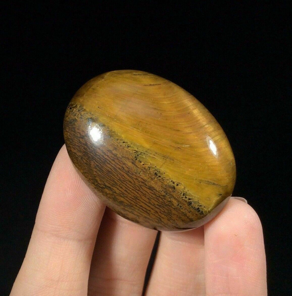 Oval Golden Tiger's Eye Stone Cabochon 170801 Brown Yellow Sheen Jewelry