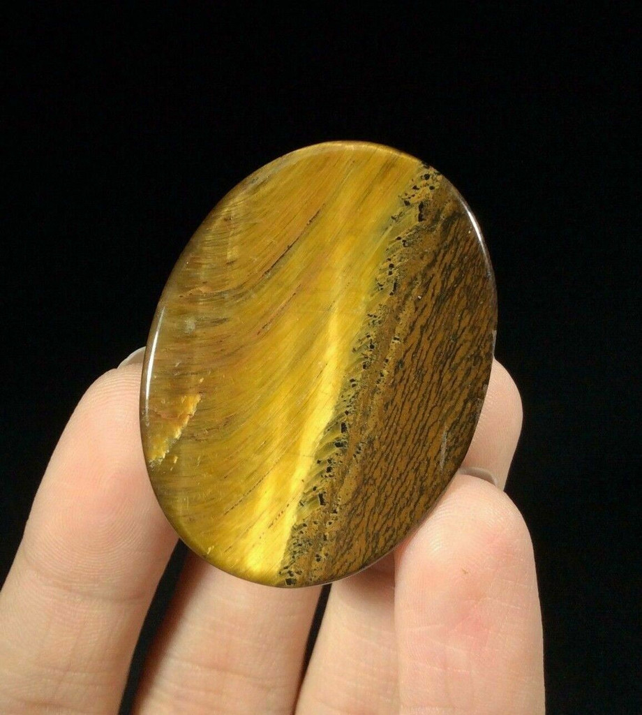 Oval Golden Tiger's Eye Stone Cabochon 170801 Brown Yellow Sheen Jewelry