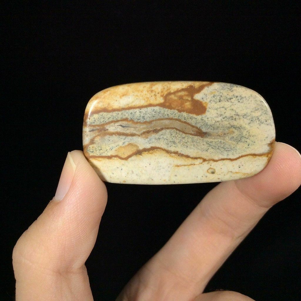 Picture Jasper Cabochon 47mm 170901 Tan Brown Specimen Jewelry