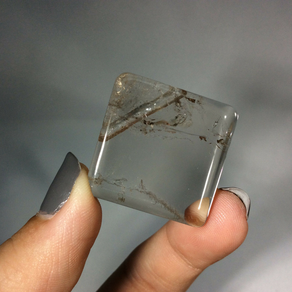 Smoky Quartz Square Stone Pendant 170816 Stone of Protection Metaphysical 