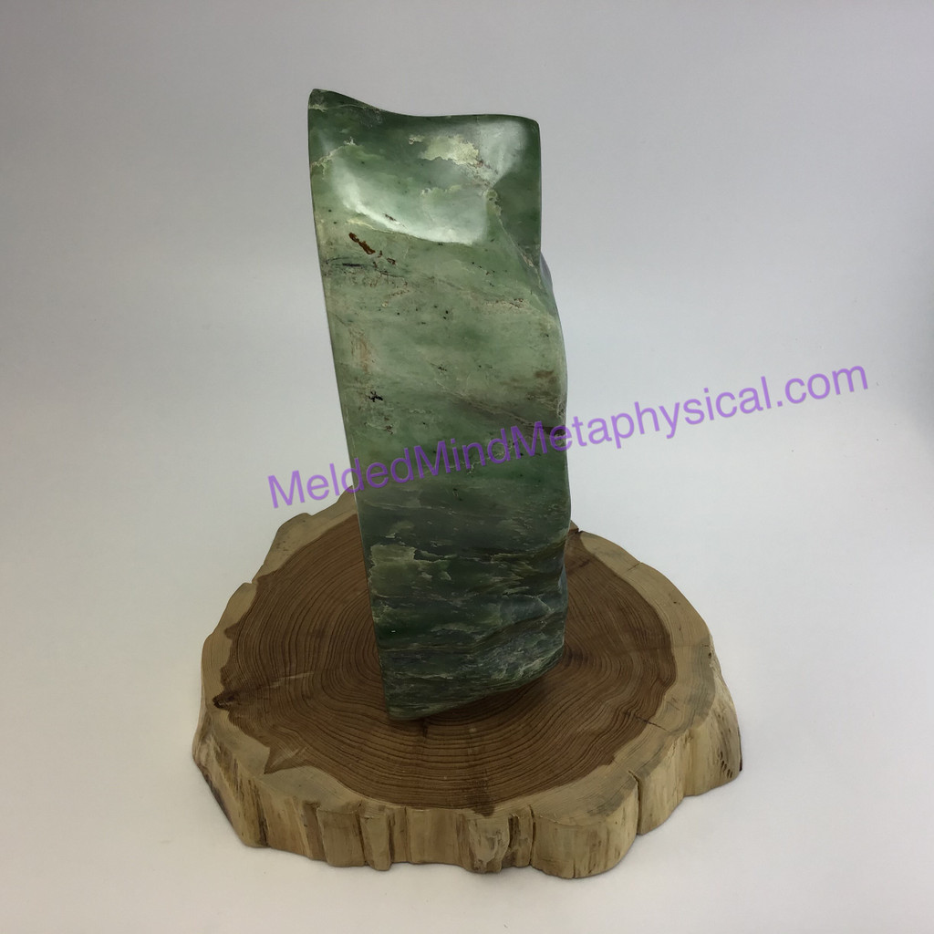 MeldedMind XL Nephrite Jade Polished Specimen 9.50in Natural Green Crystal 608
