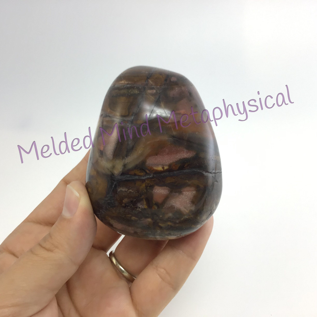 MeldedMind Red Bamboo Jasper Massage Stone 1904-080 Supreme Nurturer Large