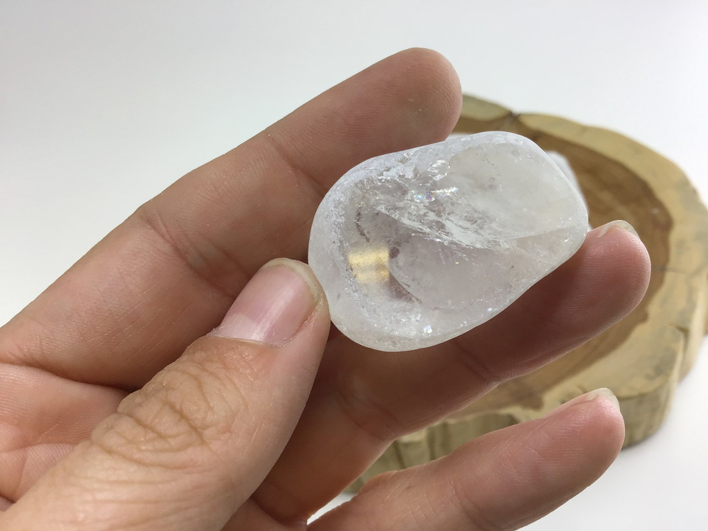 MeldedMind Polished Natural Window Quartz Crystal Seer Stones