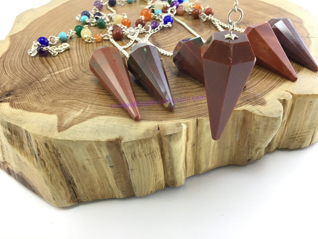 Red Jasper Pendulum, crystal pendulum