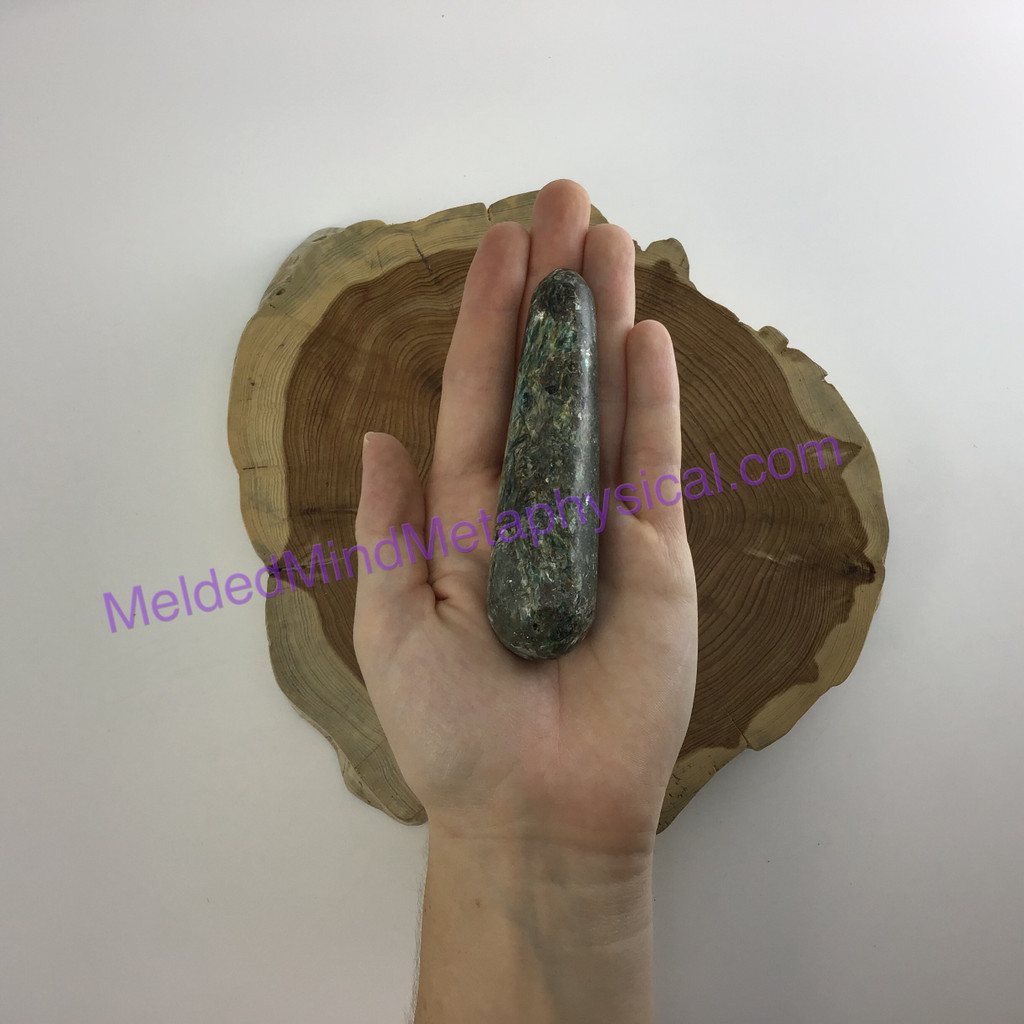 MeldedMind Blue Green Kyanite Massage Therapy Wand 101mm 110g Point Pressure