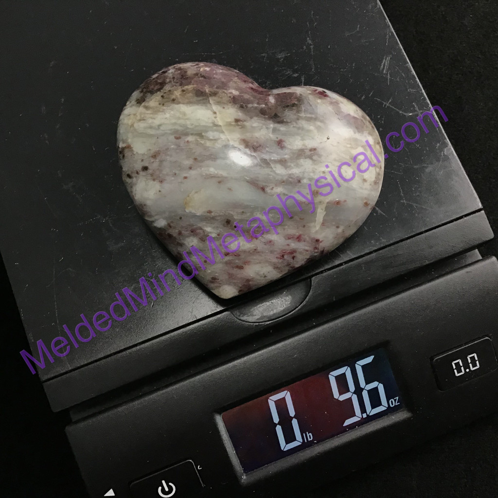 MeldedMind222 Rubelite Puffed Polished Heart 82mm 9oz Pink Tourmaline