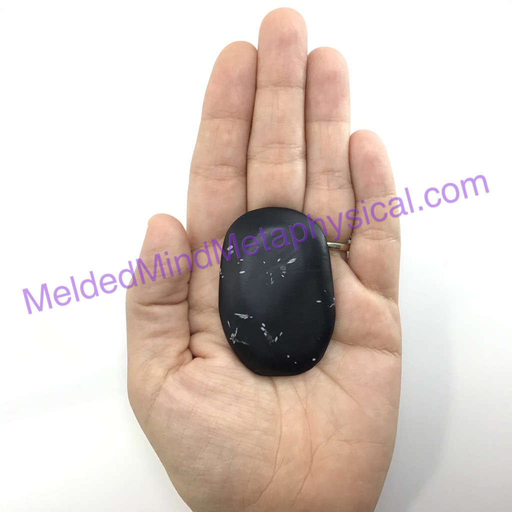 MeldedMind Chrysanthemum Stone Palm Worry Smooth Stone 58mm 1.3oz Metaphysical