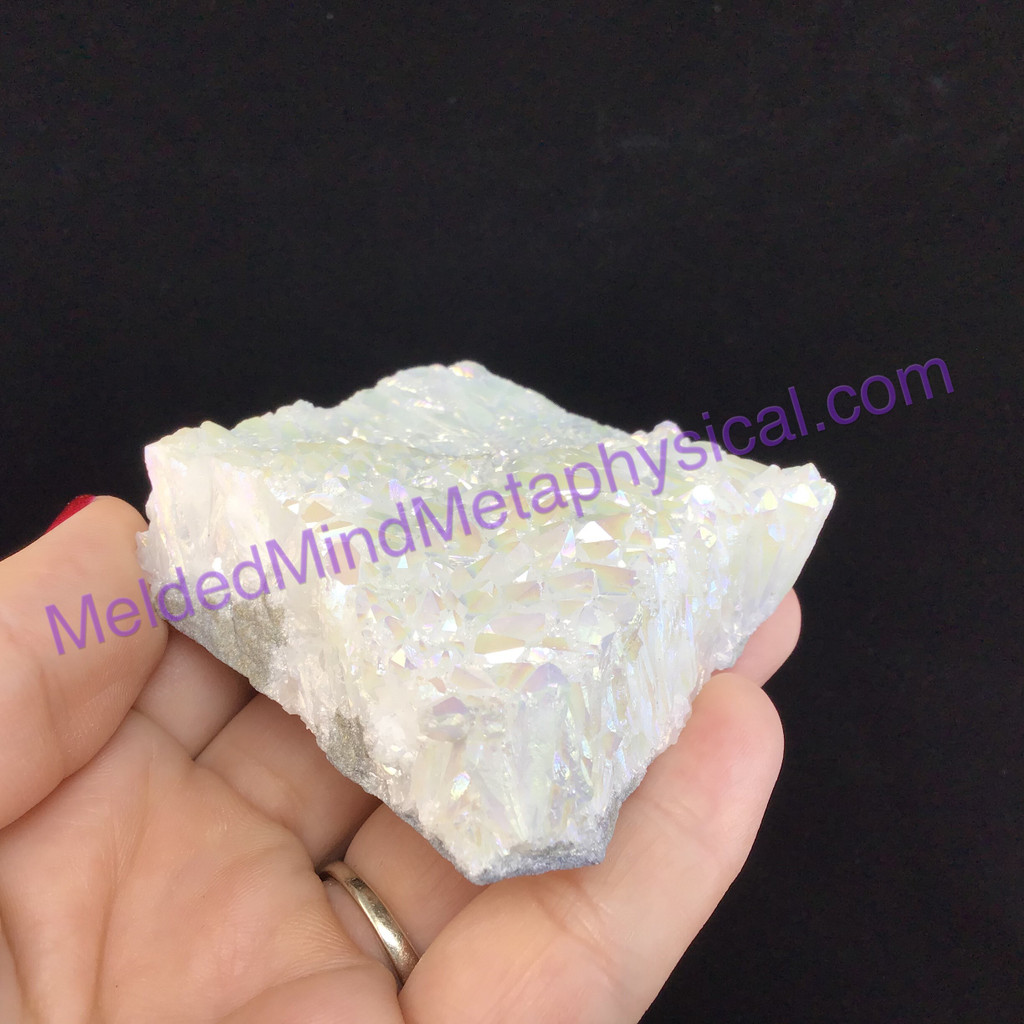 MeldedMind Titanium Coated Quartz Crystal Specimen 2.28in 58mm 5oz Metaphysical