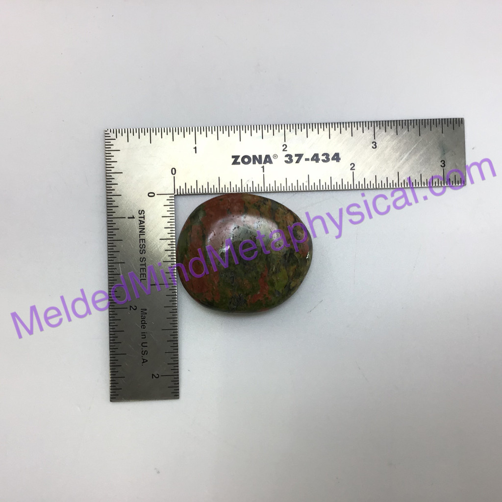 MeldedMind242 Unakite Smooth Worry Palm Stone 36mm Metaphysical Crystal