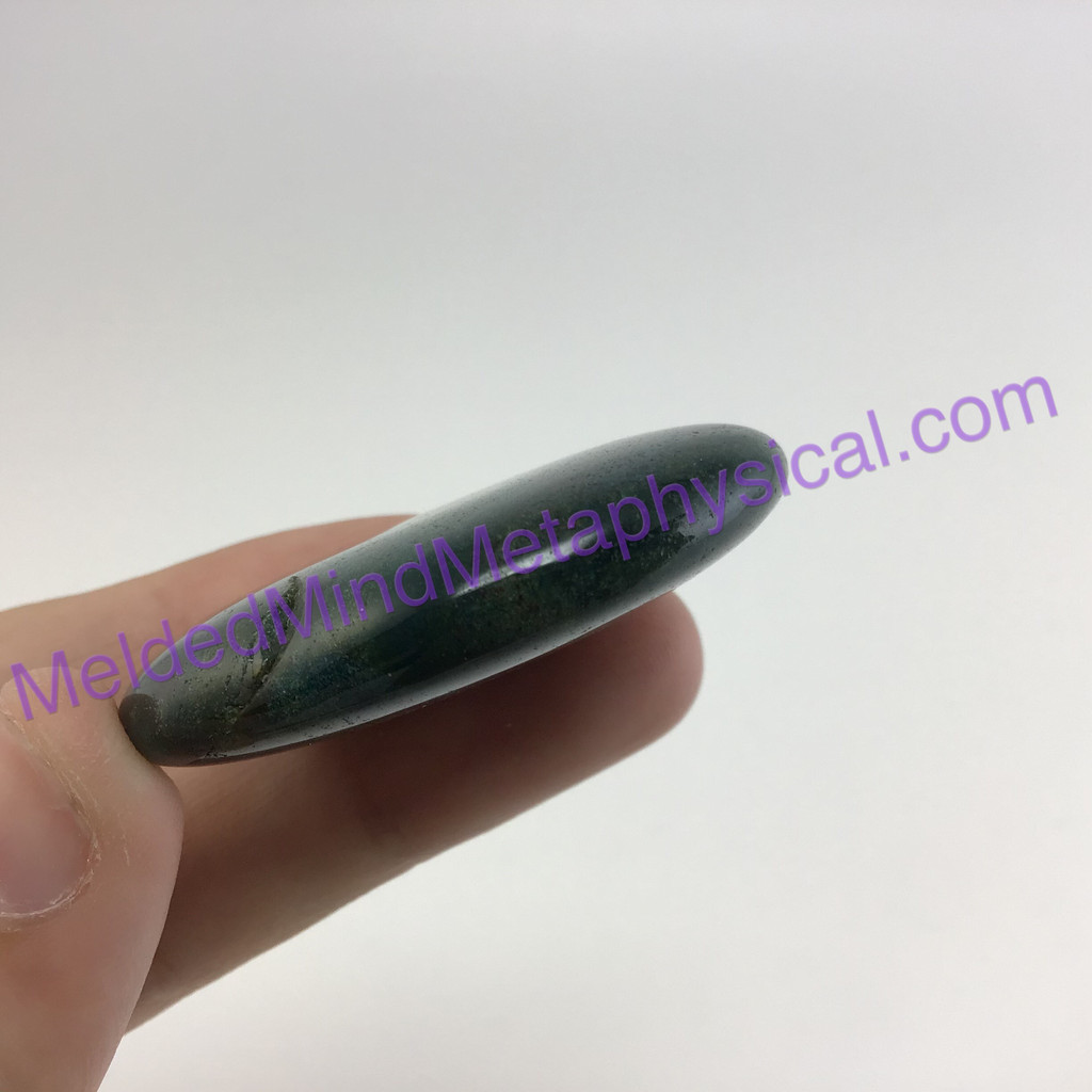 MeldedMind286 Bloodstone Palm Smooth Worry Stone 42mm Metaphysical Energy Crysta