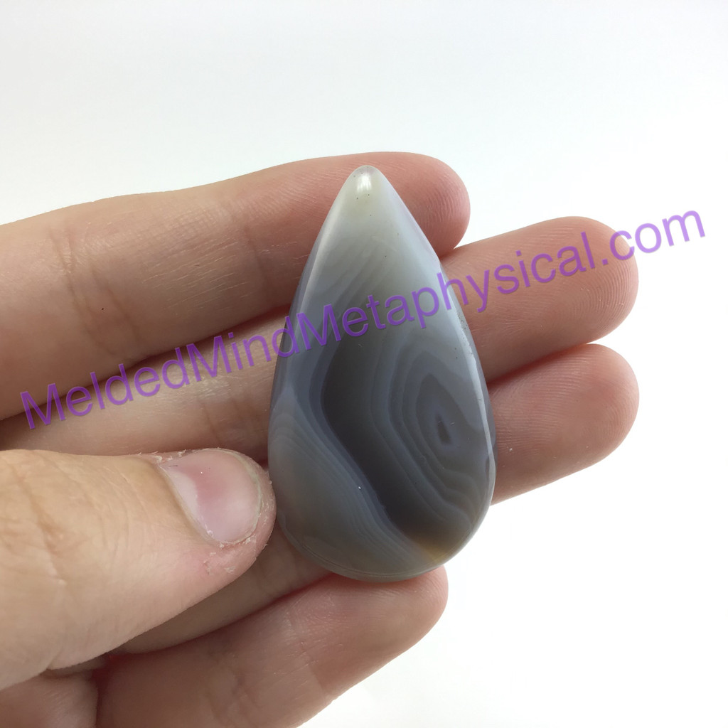 MeldedMind219 Botswana Agate Cabochon 1.65in 42mm Teardrop Jewelry Artist Supply