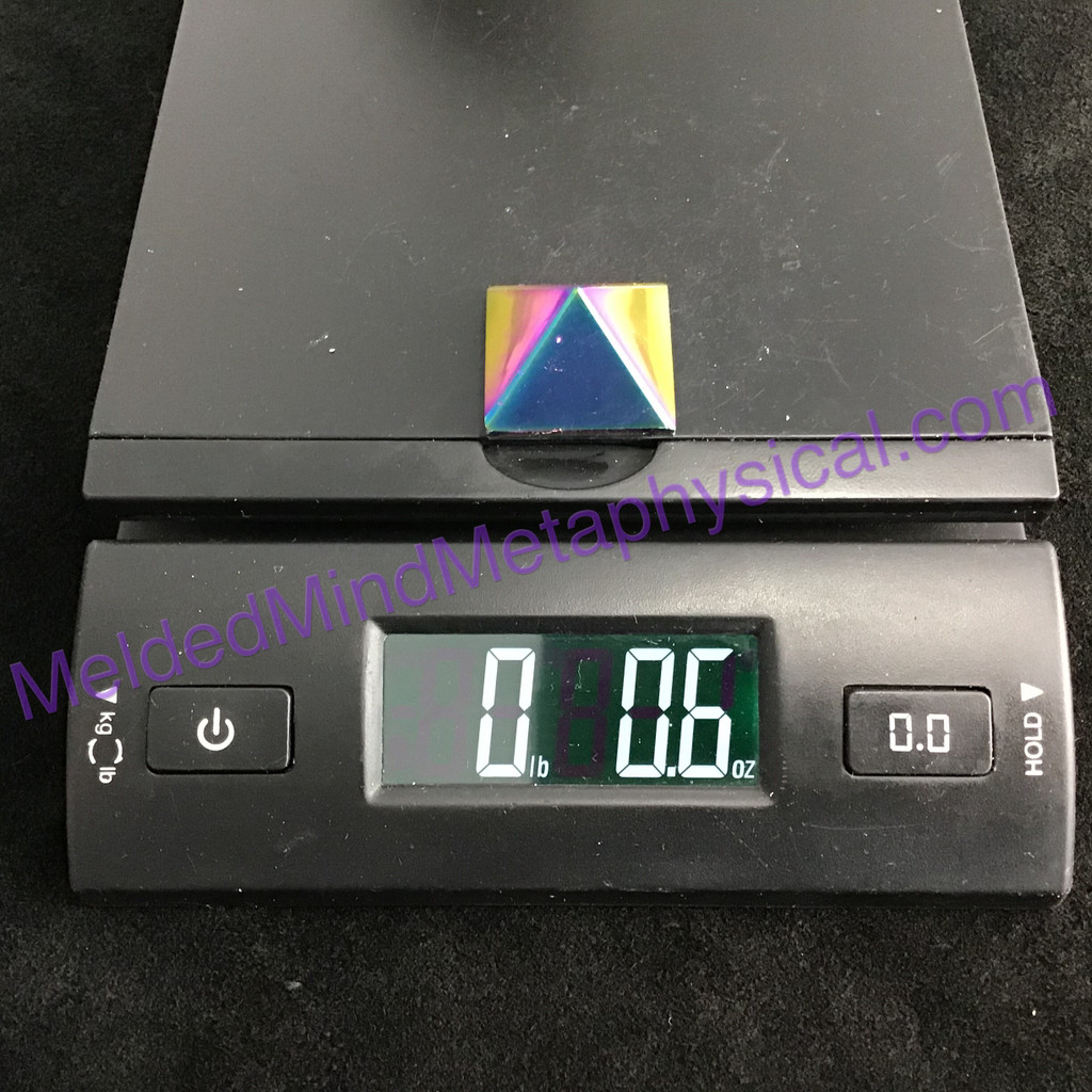 MeldedMind264 One (1) Titanium Aura Pyramid 18mm Decor Display Healing