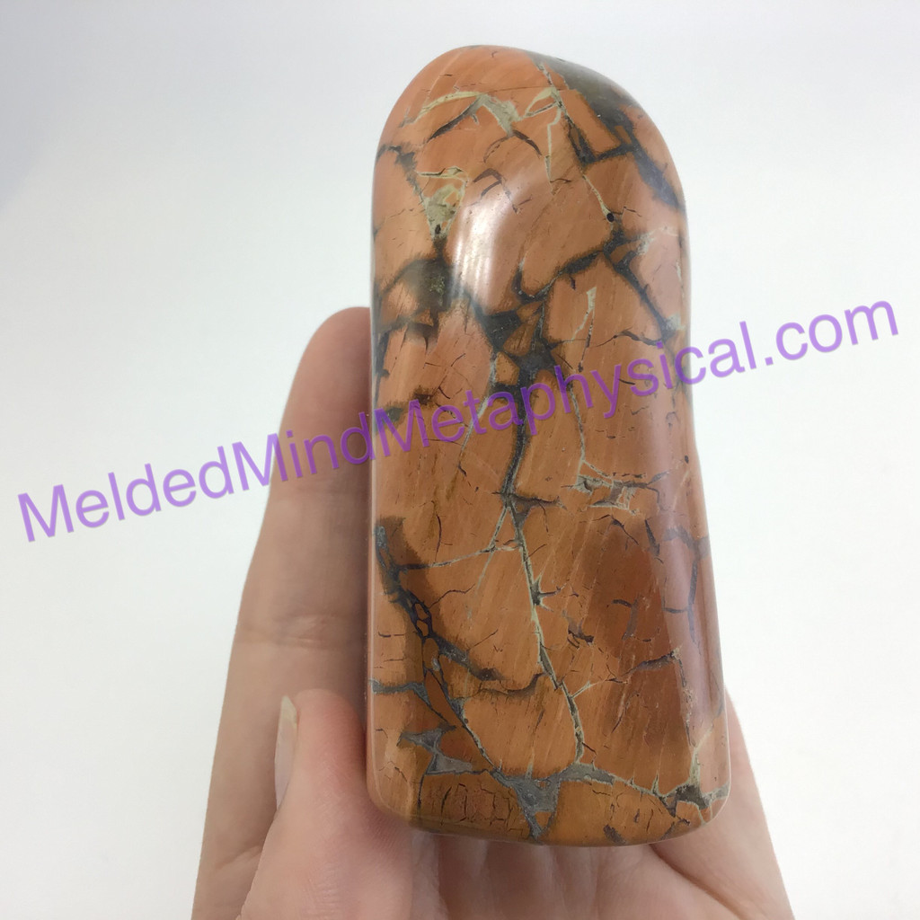 MeldedMind017 Polished Brecciated Jasper Freeform 75mm Display Decor Crystal