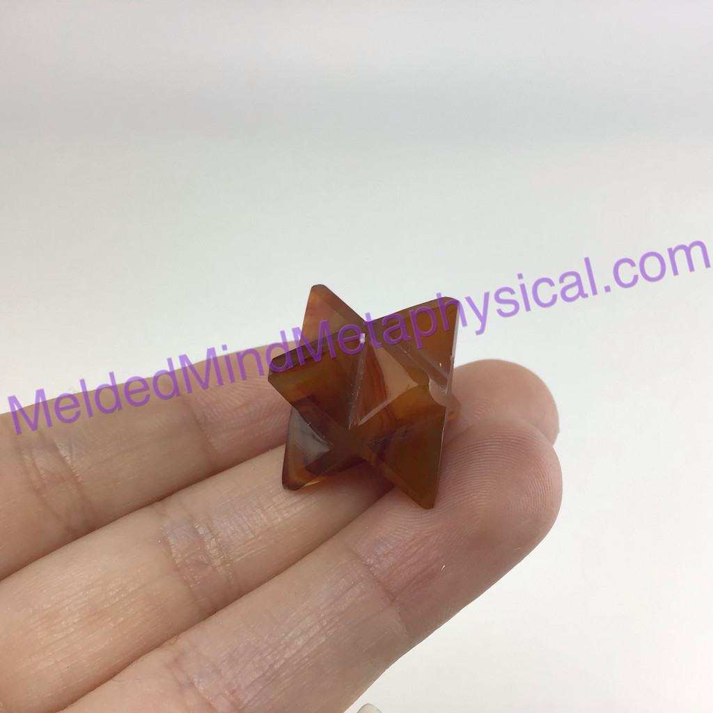 MeldedMind Carnelian Merkaba .61in Metaphysical Energizing Spiritual 030