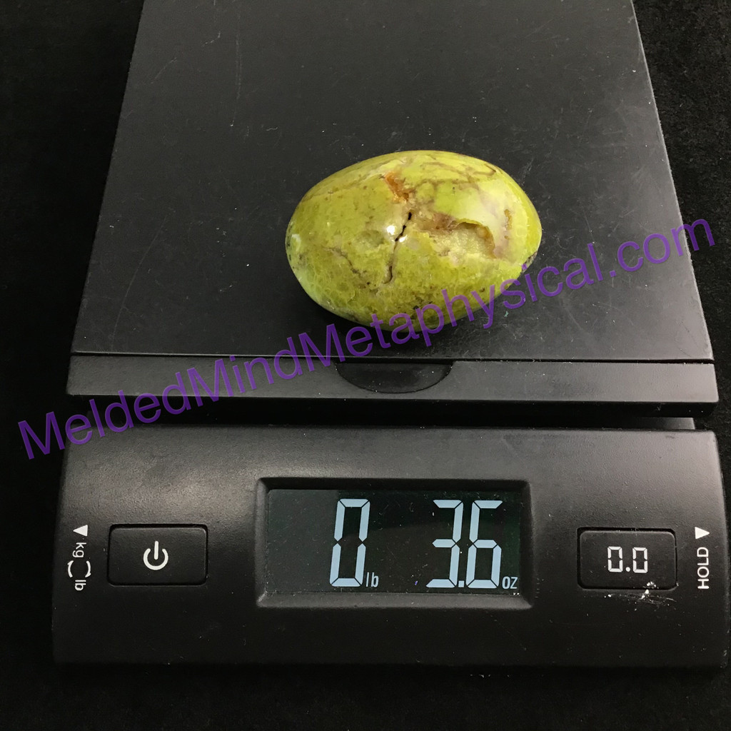 MeldedMind165 Green African Opal Pistachio Palm Smooth Stone 63mm Madagascar