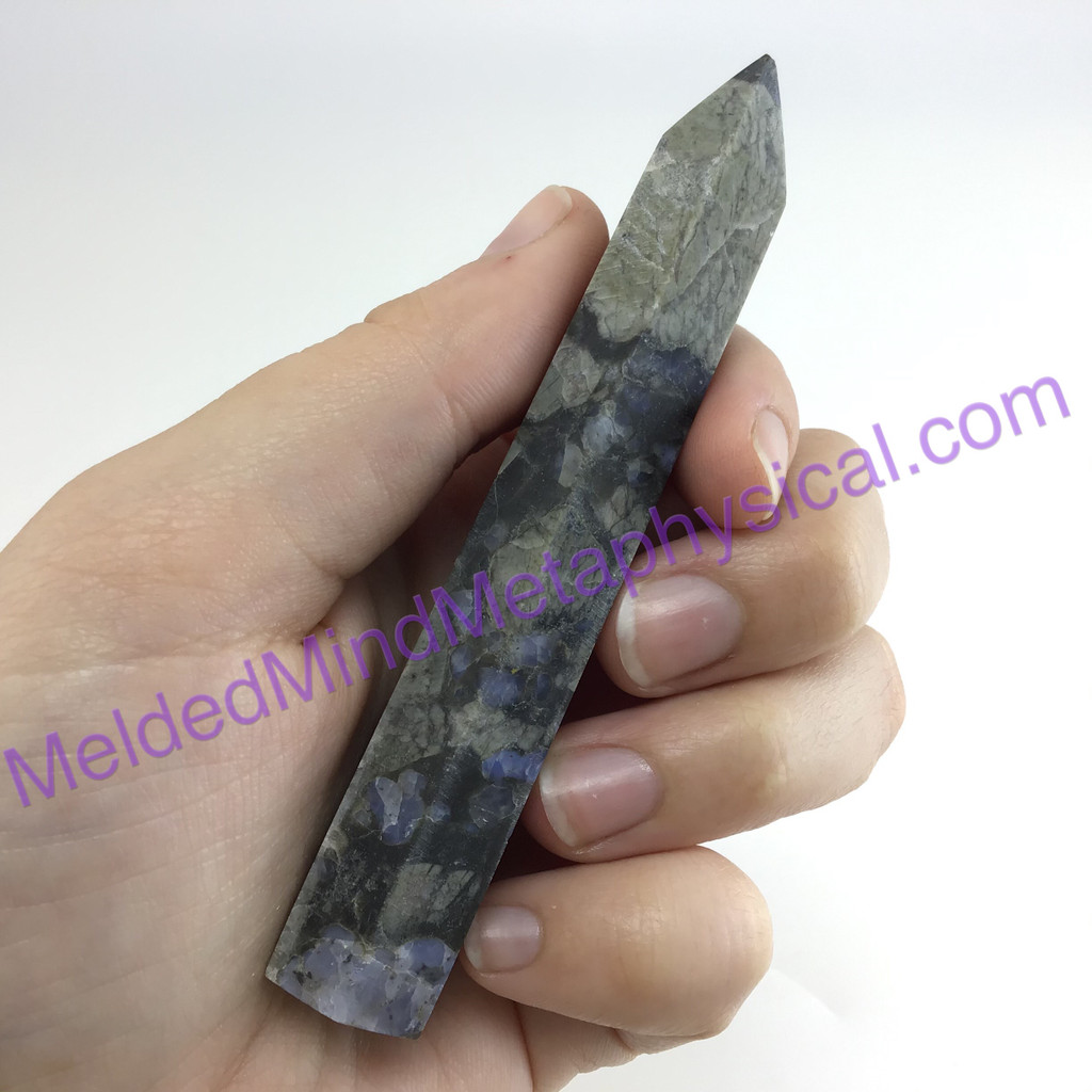 MeldedMind830 Que Sera Sera Obelisk 98mm Llanite Metaphysical Crystal Decor