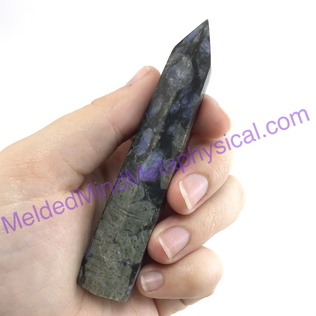 MeldedMind851 Que Sera Sera Obelisk 95mm Llanite Metaphysical Crystal Decor