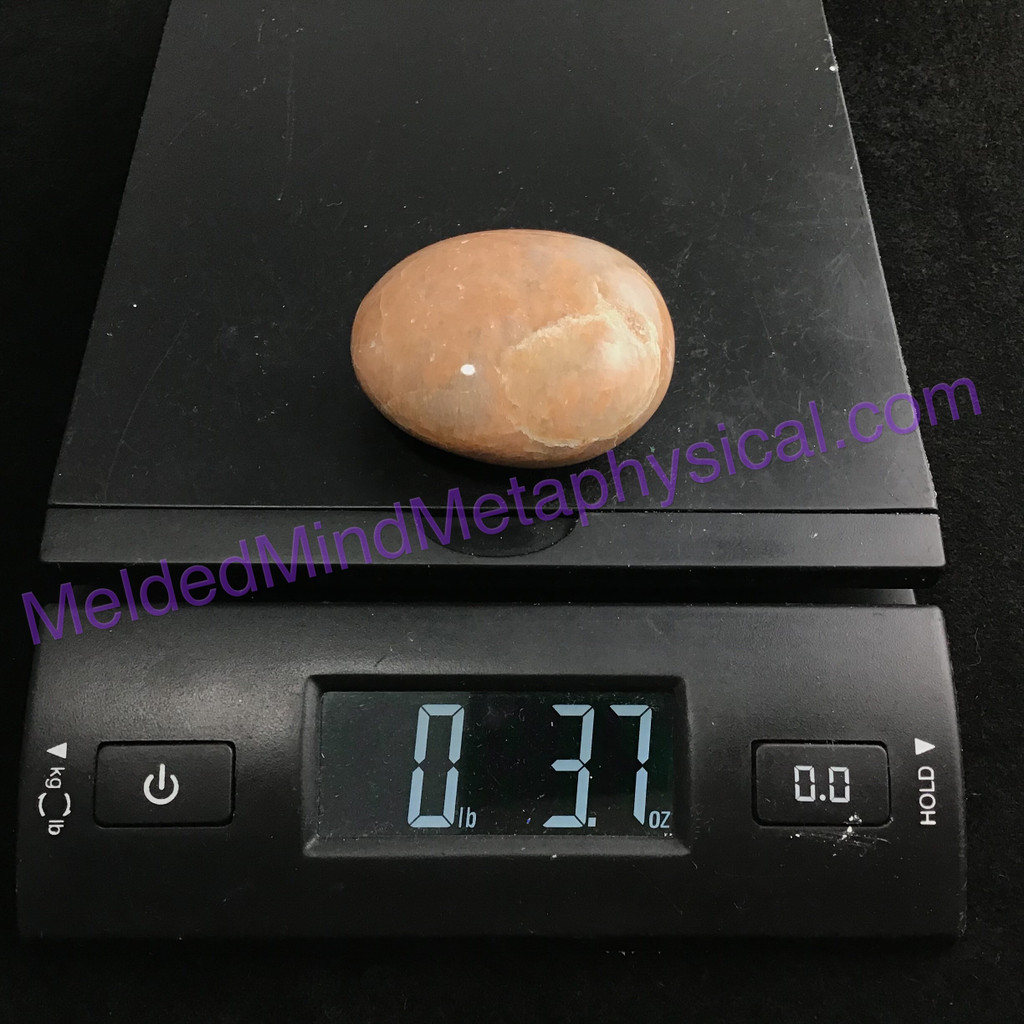 MeldedMind268 Orange Moonstone Palm Stone 56mm Worry Crystal Stone