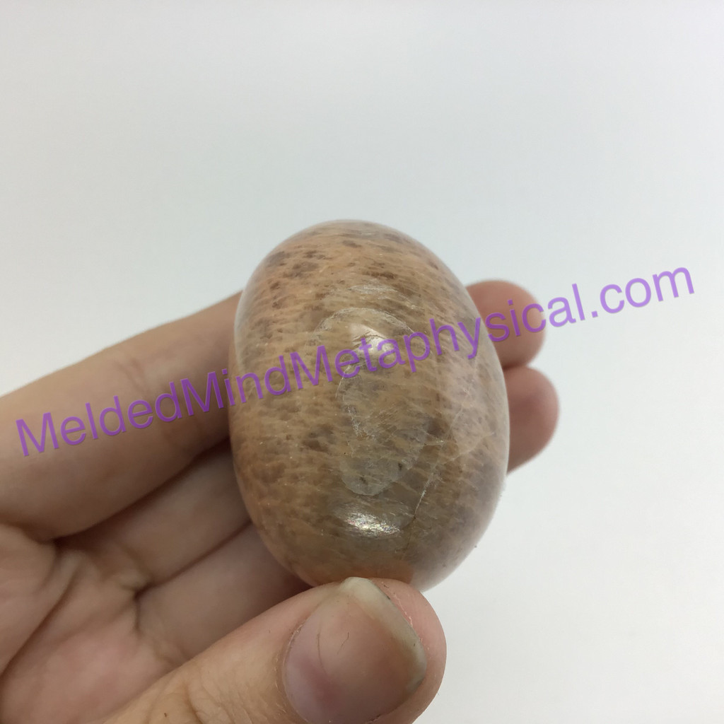 MeldedMind269 Orange Moonstone Palm Stone 53mm Worry Crystal Stone