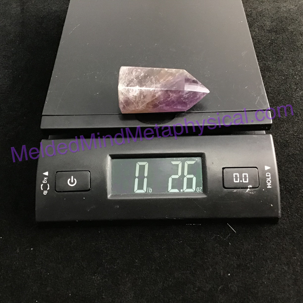 MeldedMind Clear Ametrine Obelisk 2.41in 61mm Natural Purple/Yellow Crystal 087