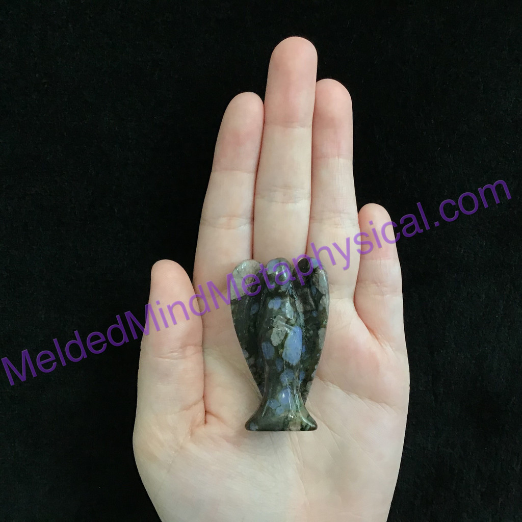 MeldedMind835 Que Sera Sera Carved Angel 49mm Llanite Metaphysical Crystal Altar