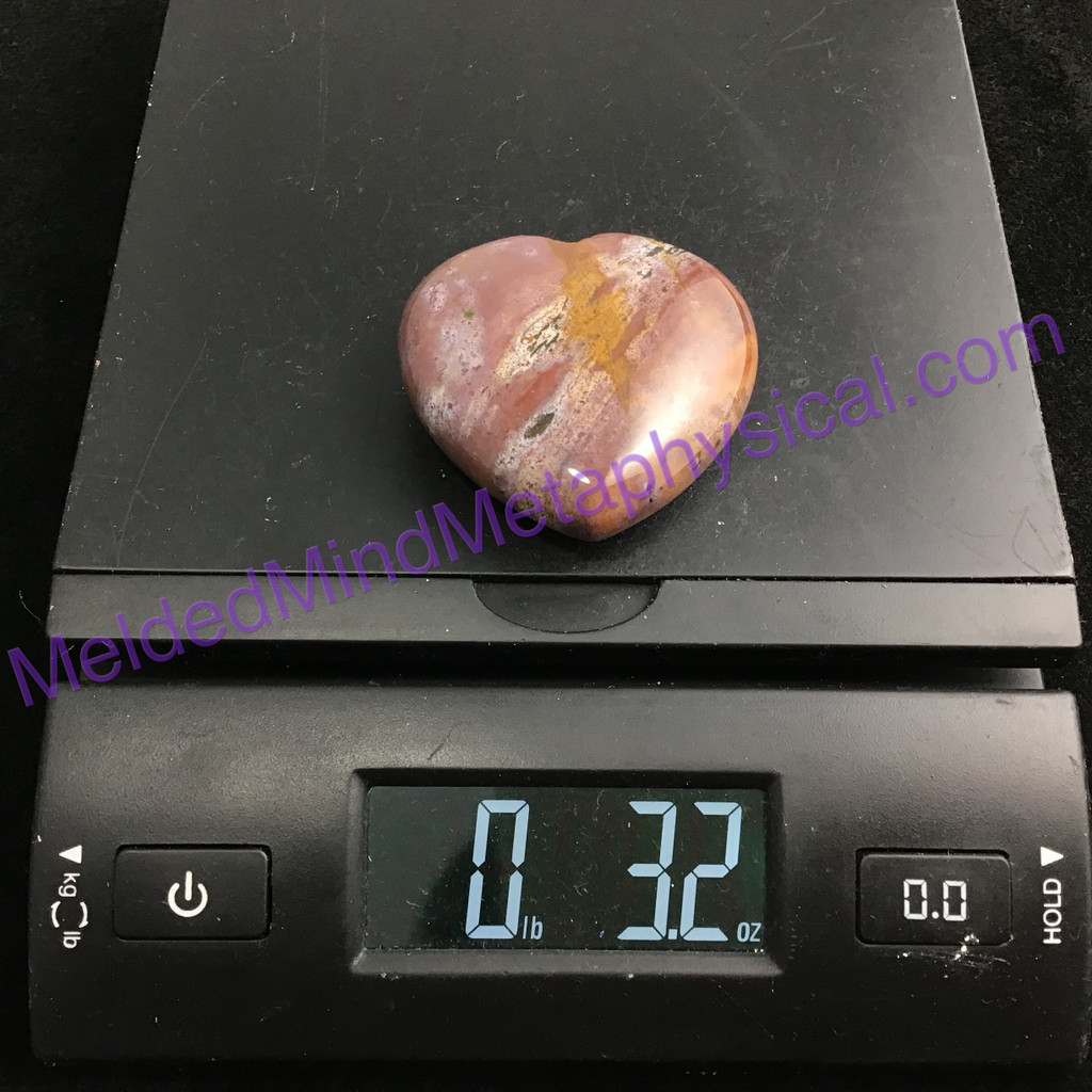 MeldedMind119 Agate Puffed Heart 54mm Metaphysical Healing Crystal